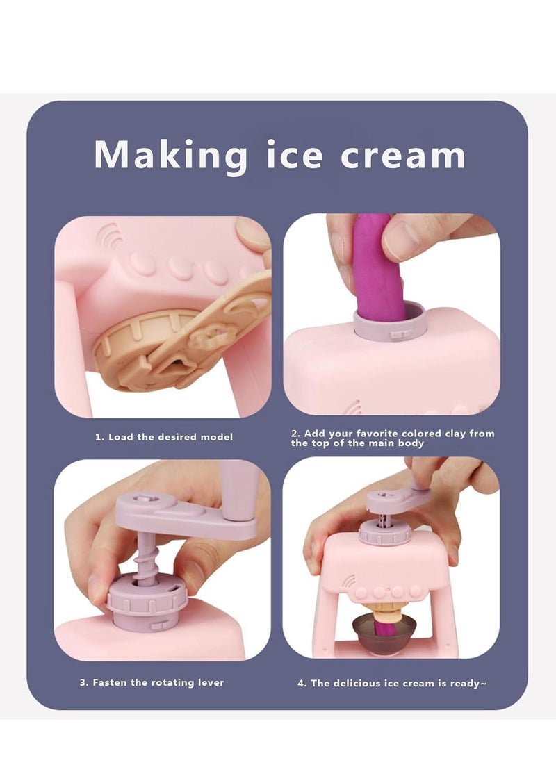 أرابايت آلة صنع الآيس كريم بنفسك مع مجموعة الوحل للأطفال، طين ملون غير سام وغير لاصق، طين بلاستيسين، هدايا حفلات لتخفيف التوتر وفكرة هدية رائعة. - Image 3